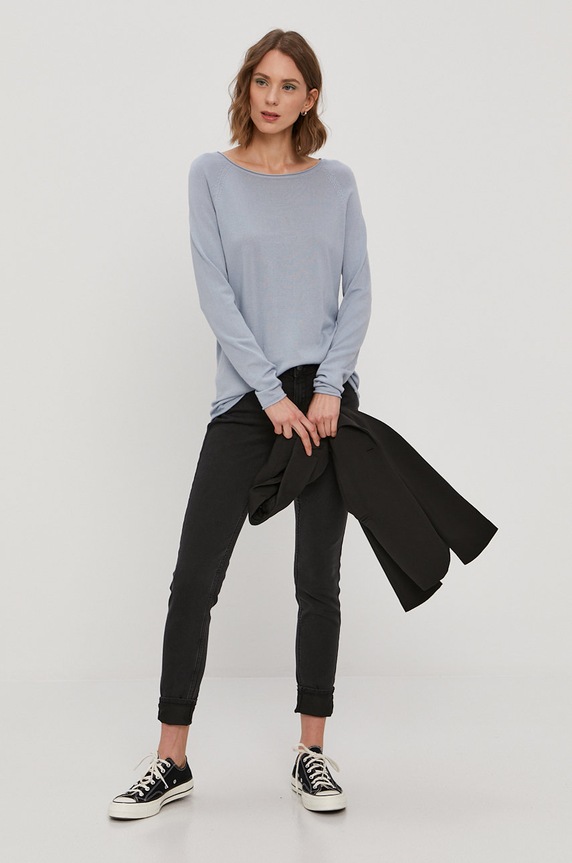 Vero Moda - Sweter 10220902 niebieski AA00