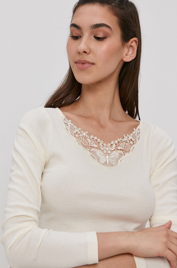 Only Longsleeve beżowy 15230579