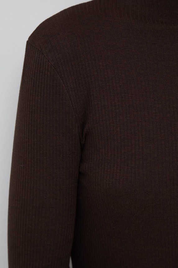 Majica dugih rukava Vero Moda 10259206.CoffeeBean smeđa
