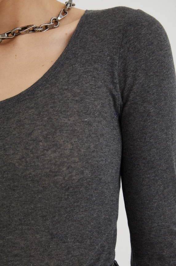 American Vintage pamut hosszúujjú MAS04 szürke