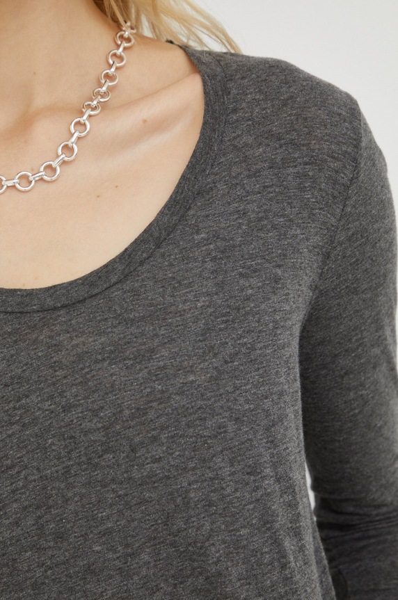 Majica dugih rukava American Vintage JAC49 siva