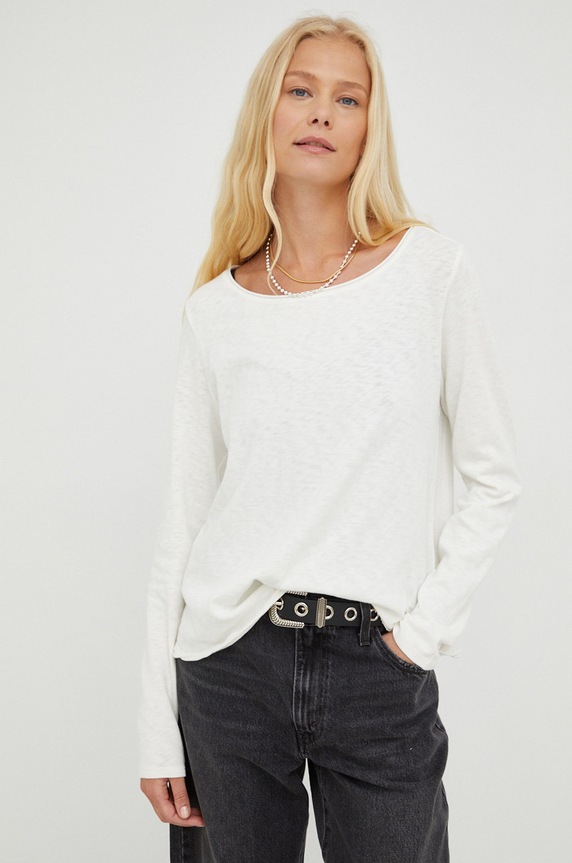 Odzież Marc O'Polo longsleeve bawełniany DENIM 5000006284 beżowy