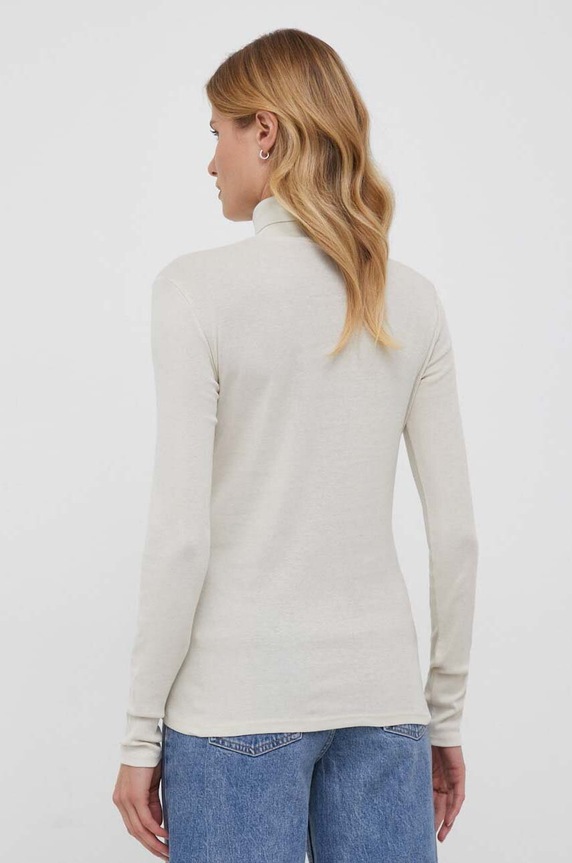 Ρούχα Βαμβακερή μπλούζα με μακριά μανίκια United Colors of Benetton 3GA2E2224.152 μπεζ