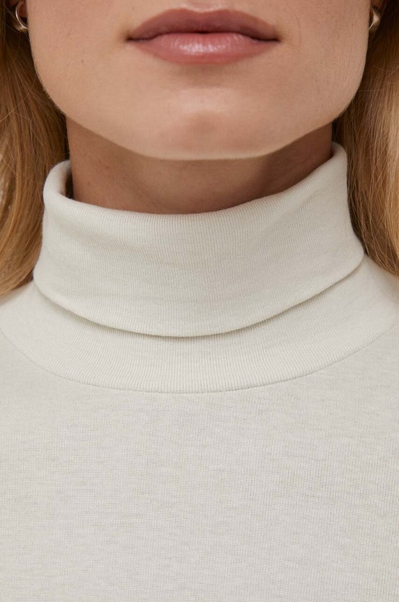 Βαμβακερή μπλούζα με μακριά μανίκια United Colors of Benetton 3GA2E2224.152 μπεζ