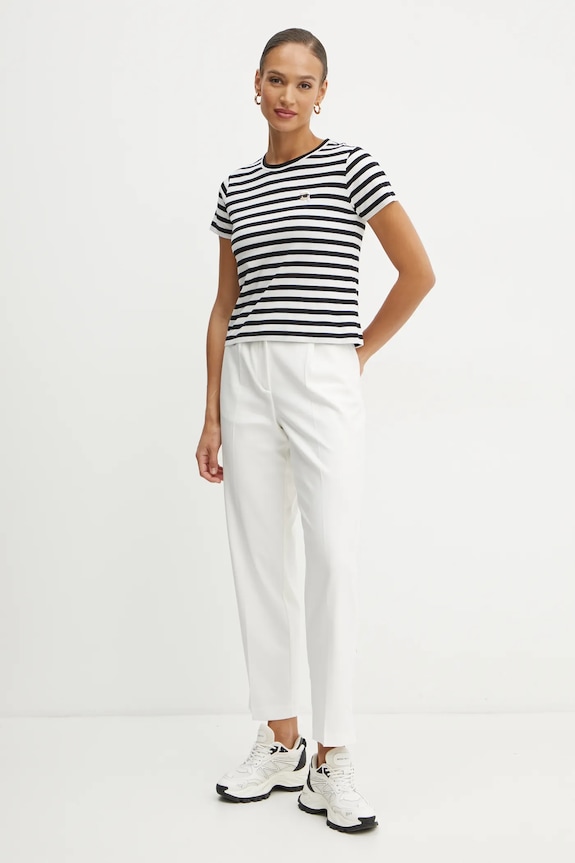 Pamučna majica Karl Lagerfeld IKON A1W17099 crna SS25