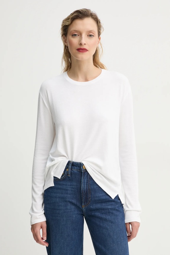 Rag & Bone longsleeve regular biały WCC23ST082C782