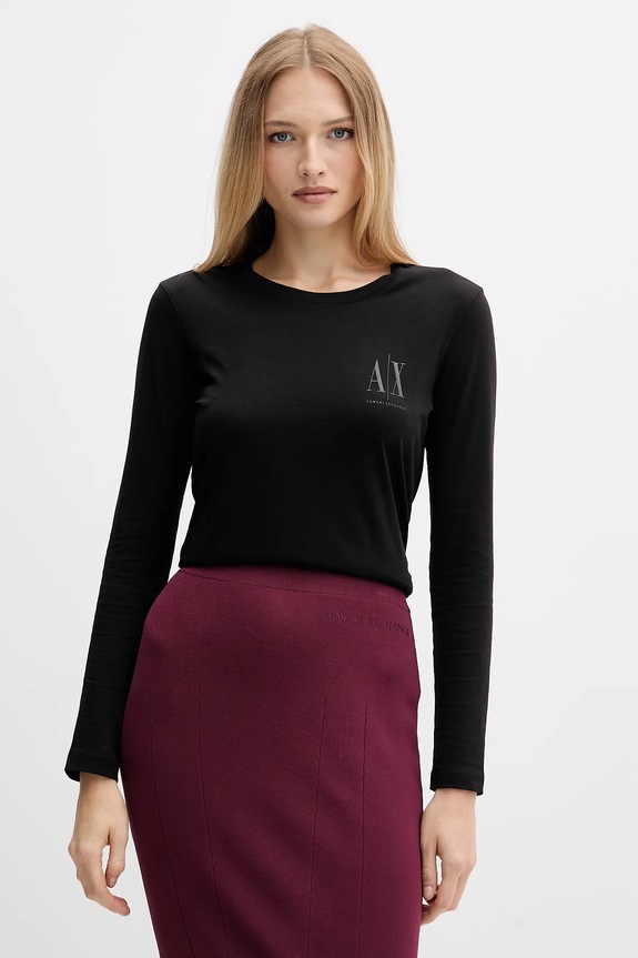 Armani Exchange pamut hosszúujjú pamut fekete XW001450.AF10356.NOS