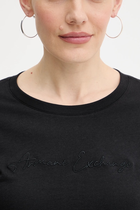 Armani Exchange longsleeve bawełniany XW001456.AF10356.NOS czarny