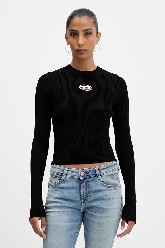 Sveter Diesel M-VALARI KNITWEAR okrúhly čierna A15328.0DLAX