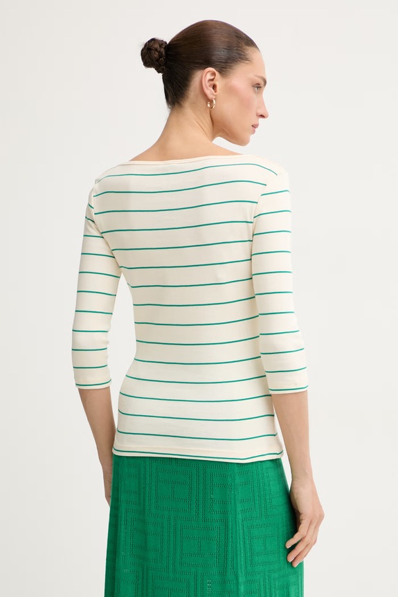 Odzież Tommy Hilfiger longsleeve damski bawełniany WW0WW40589. beżowy