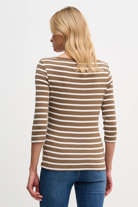 Oblečenie Tommy Hilfiger tričko s dlhým rukávom dámske bavlnené WW0WW40589. hnedá