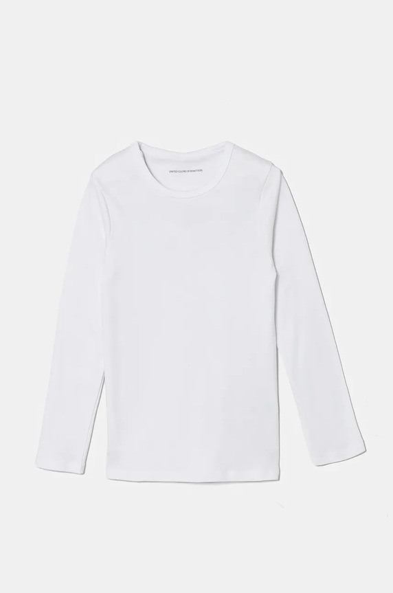 Детска блуза с дълги ръкави United Colors of Benetton памук бял 3FZ10M00C.G.Continuativ