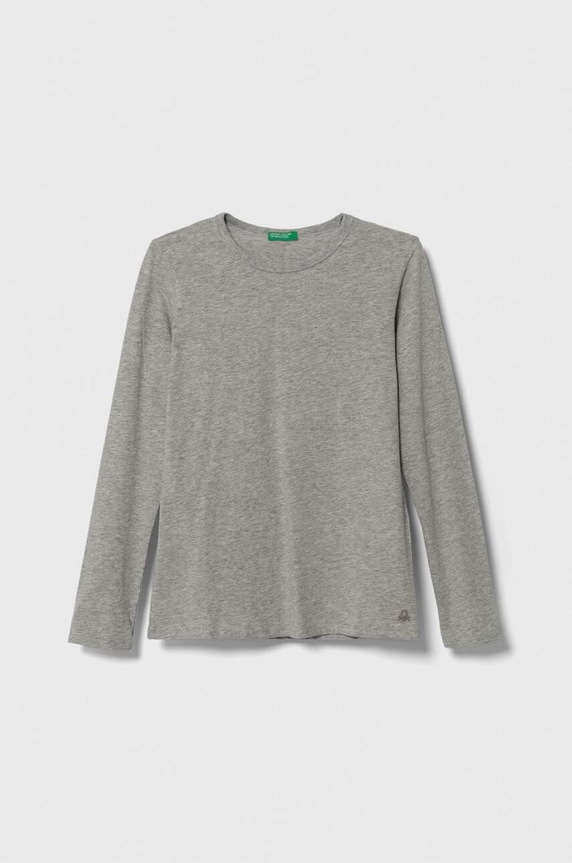 United Colors of Benetton longsleeve bawełniany dziecięcy bawełna szary 3I1XC10DA.G.NOS