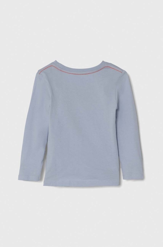 Guess longsleeve bawełniany dziecięcy N84I24.K8HM0.PPYH niebieski AA00