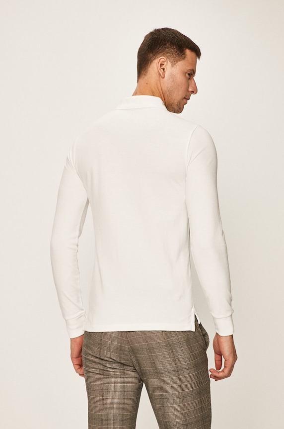 Oblečenie Polo Ralph Lauren - Pánske tričko s dlhým rukávom 710681126001 biela