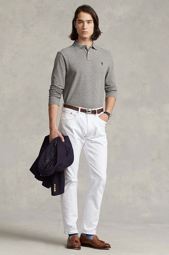 Дрехи Polo Ralph Lauren - Блуза с дълъг ръкав 710681126003 сив