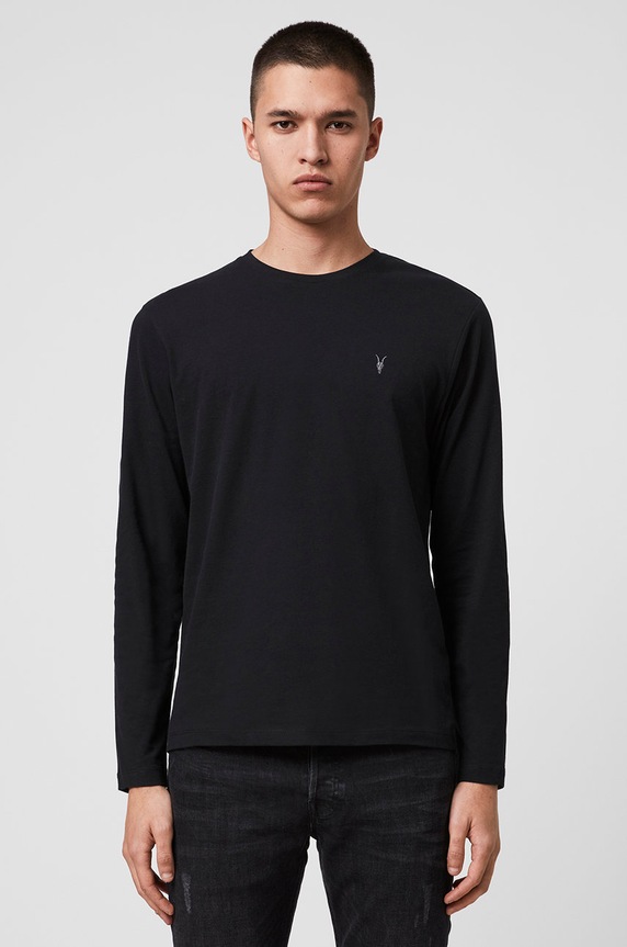 AllSaints - Longsleeve Brace LS Tonic Crew κανονικό μαύρο MD119E