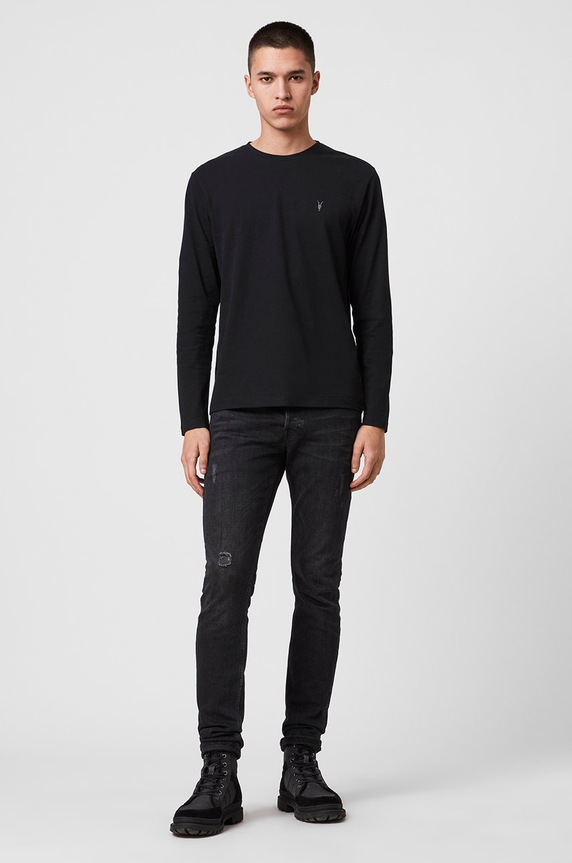 Ρούχα AllSaints - Longsleeve Brace LS Tonic Crew MD119E μαύρο