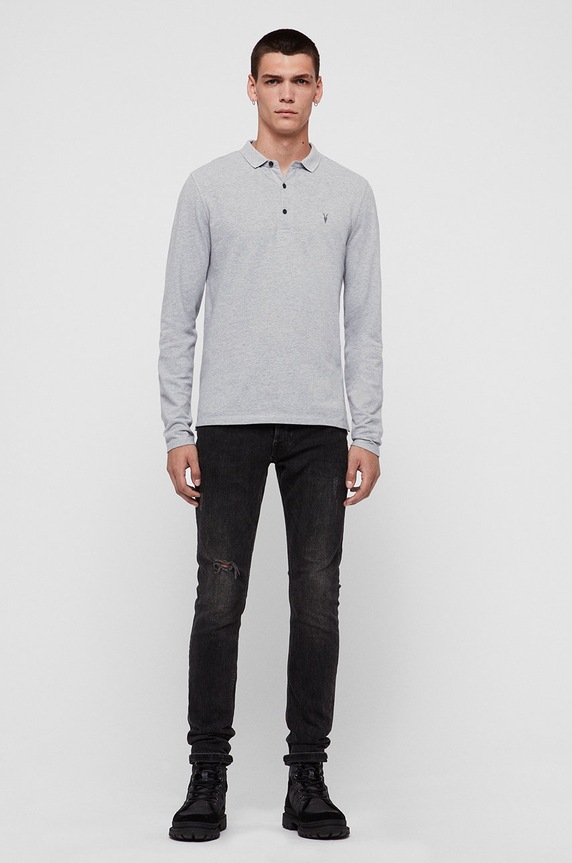 Ρούχα AllSaints - Longsleeve Reform Polo MD170H γκρί