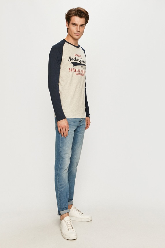 Jack & Jones - Tričko s dlhým rukávom 12172365 tmavomodrá AA00