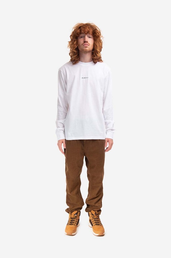 Han Kjøbenhavn longsleeve bawełniany Casual Tee Long Sleeve M.132072 biały AA00