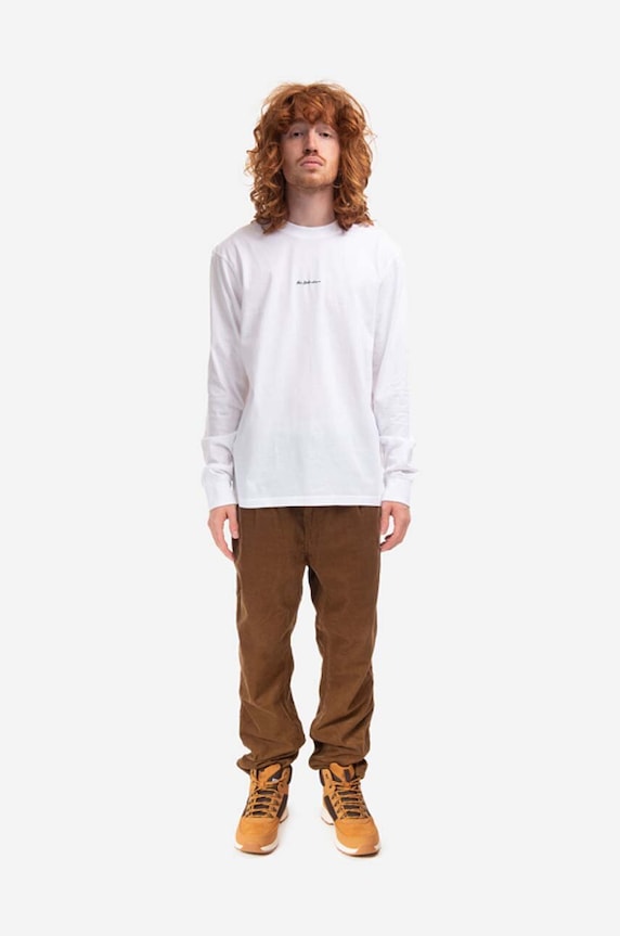Han Kjøbenhavn longsleeve bawełniany Casual Tee Long Sleeve M.132072 biały AA00