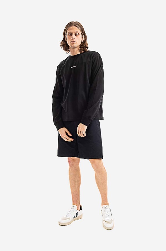 Han Kjøbenhavn cotton longsleeve top Casual Tee Long Sleeve M.132072 black AA00
