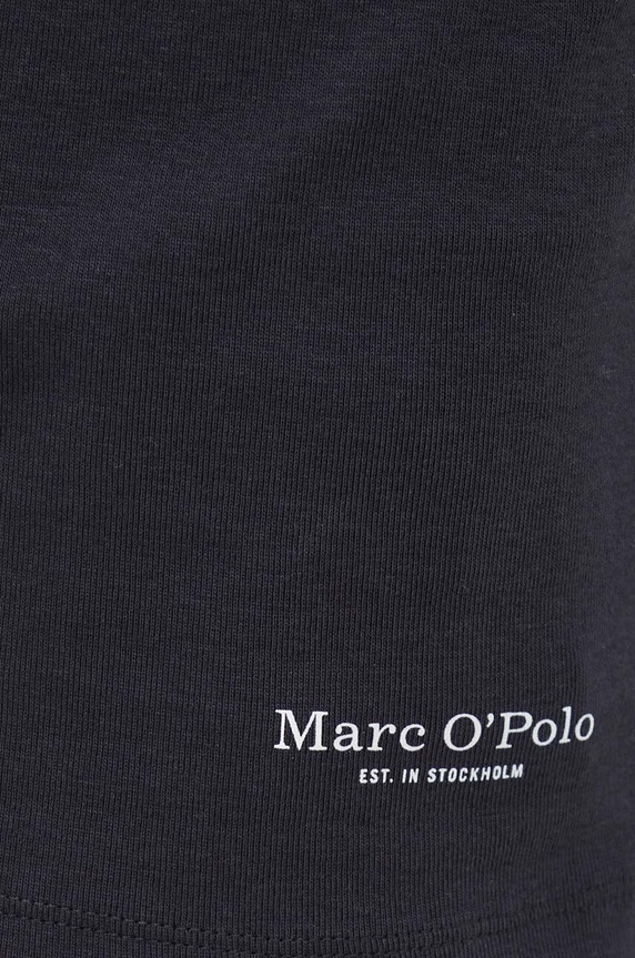 Βαμβακερή μπλούζα με μακριά μανίκια Marc O'Polo 5000009259 μαύρο