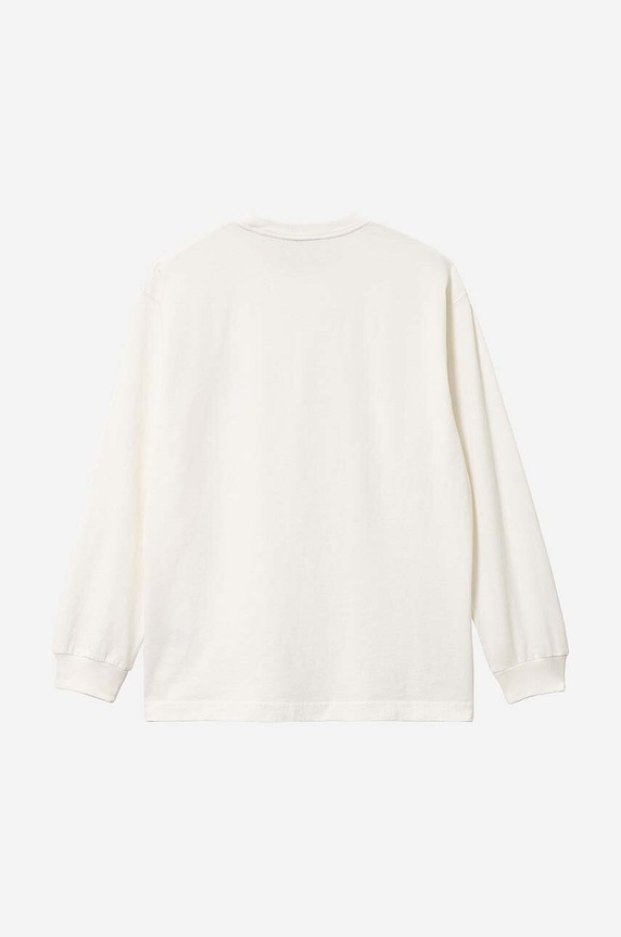 Clothing Carhartt WIP Carhartt WIP L/S Nelson T-Shirt I029948 WAX longsleeve Men's cotton I029948 white