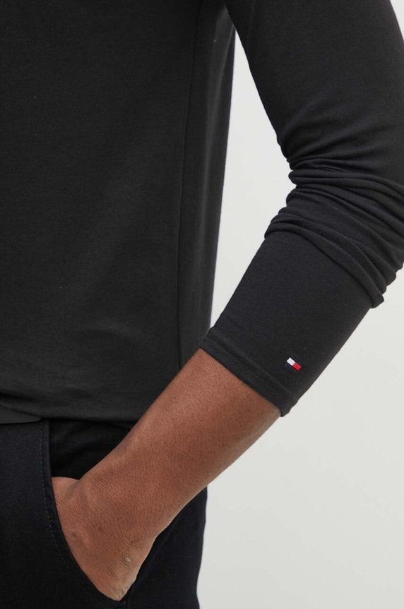 Majica z dolgimi rokavi Tommy Hilfiger 3-pack UM0UM03022 črna