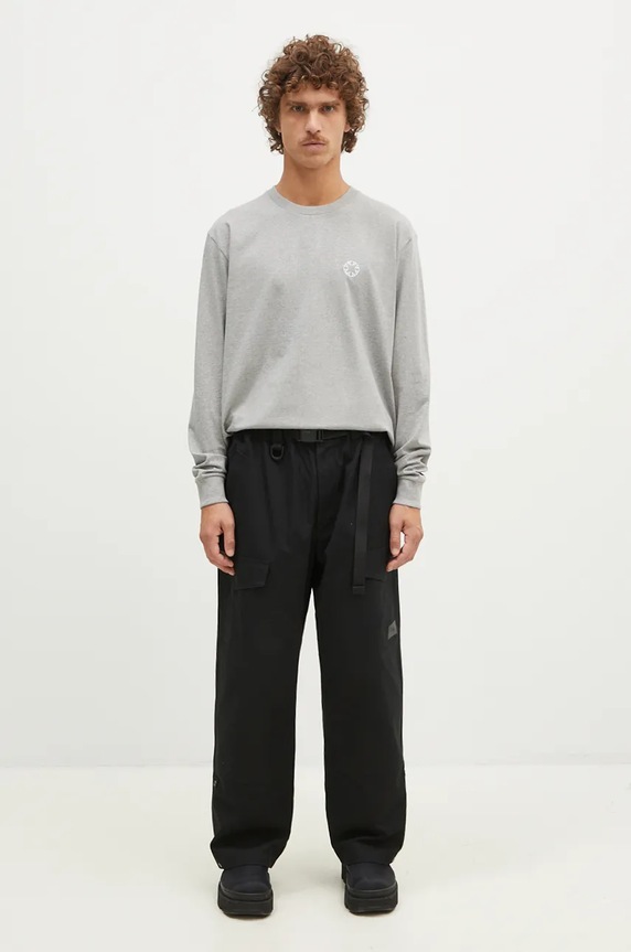 1017 ALYX 9SM cotton longsleeve top Regular Fit Longsleeve Crewneck Tee AAMTS0483FA01 gray