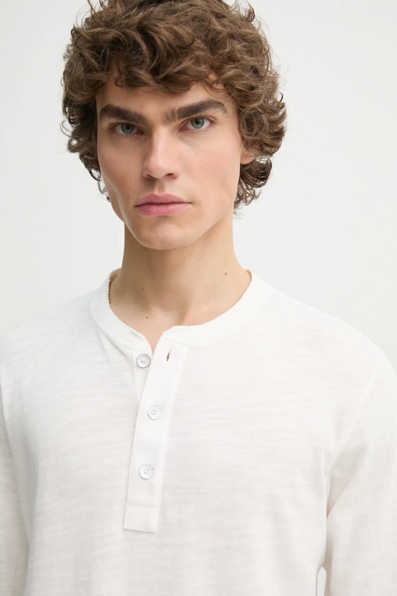 Bavlněné tričko s dlouhým rukávem Rag & Bone bílá M000T656G