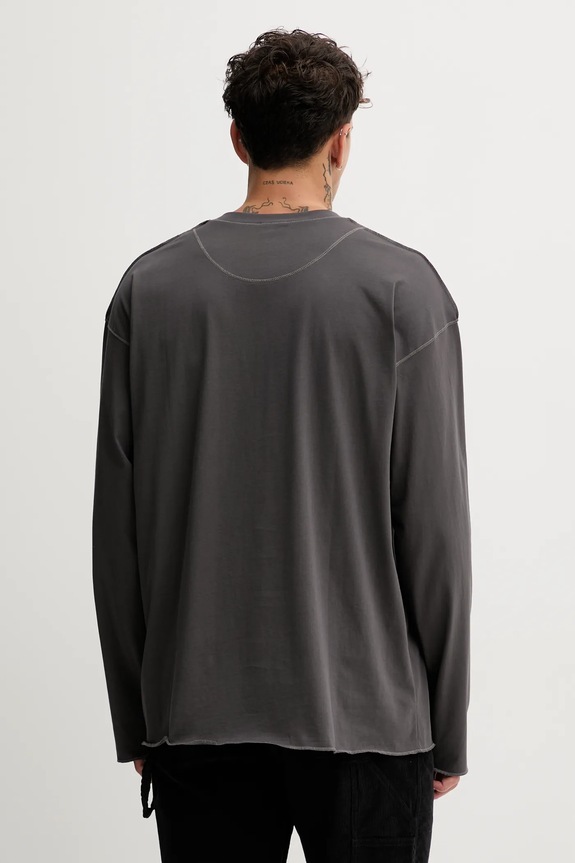 Odzież Diesel longsleeve bawełniany T-CRAHOR-BOXT-LS-T1 A19464.0NIAX szary
