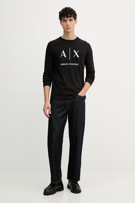Armani Exchange longsleeve męski bawełniany XM002684.AF10356.NOS czarny AA00