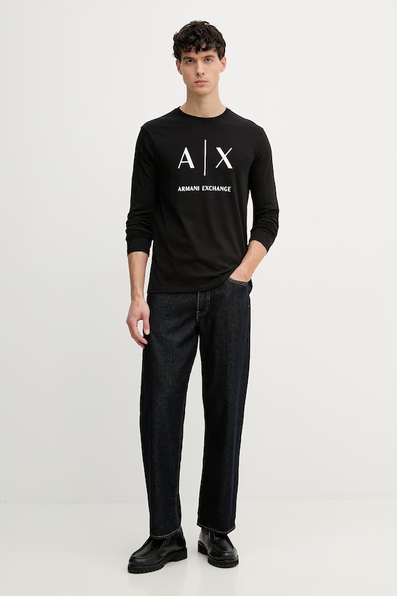 Armani Exchange longsleeve męski bawełniany XM002684.AF10356.NOS czarny AA00