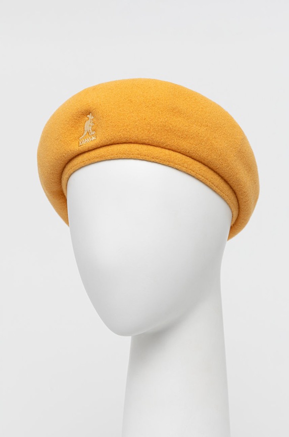 Kangol Beret wełniany wełna żółty K3107ST.WA800