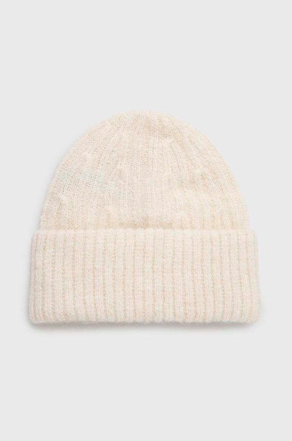 American Vintage caciula din amestec de lana Bonnet uni bej EAST22A