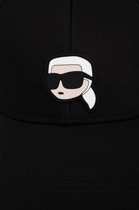 Accesorii Karl Lagerfeld șapcă de baseball din bumbac 240W3430 negru