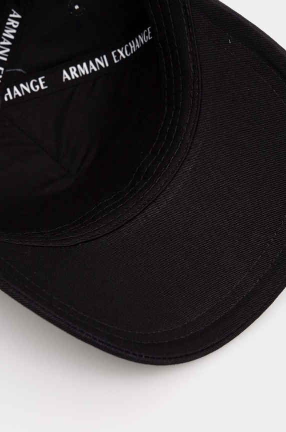 Armani Exchange czapka z daszkiem bawełniana czarny 944207.3R130.NOS