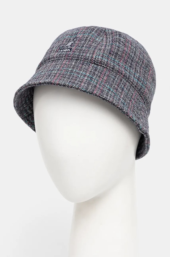 Καπέλο Kangol WARPED HERRINGBONE DOME με μείγμα μαλλιού σκούρο μπλε K5430.NG411