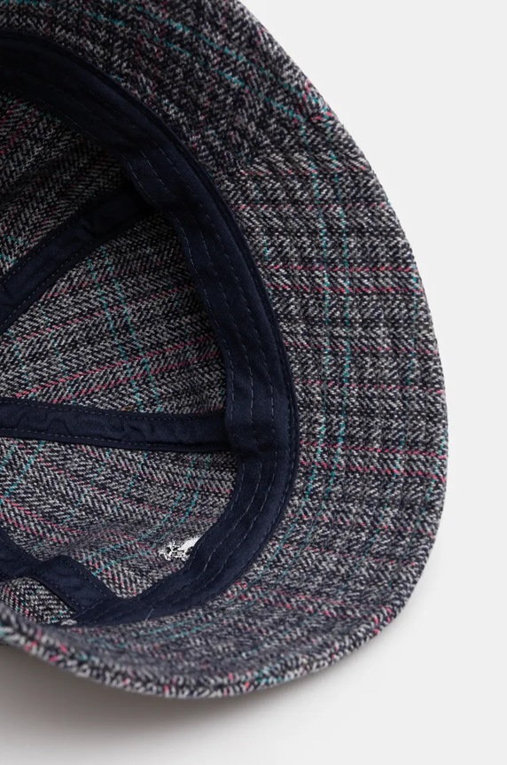 Καπέλο Kangol WARPED HERRINGBONE DOME σκούρο μπλε K5430.NG411