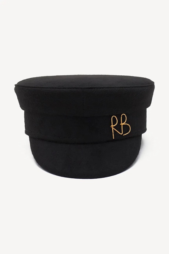 Akcesoria Ruslan Baginskiy kaszkiet wełniany Baker Boy Cap KPC033.W.MRB czarny