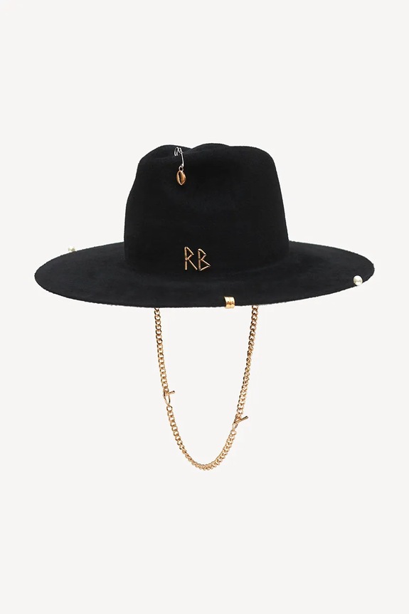 Šešir Ruslan Baginskiy Fedora Hat FDR033.F.PRS.CHA.GRB crna AA00