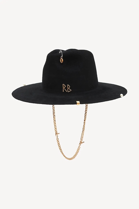 Šešir Ruslan Baginskiy Fedora Hat FDR033.F.PRS.CHA.GRB crna AA00