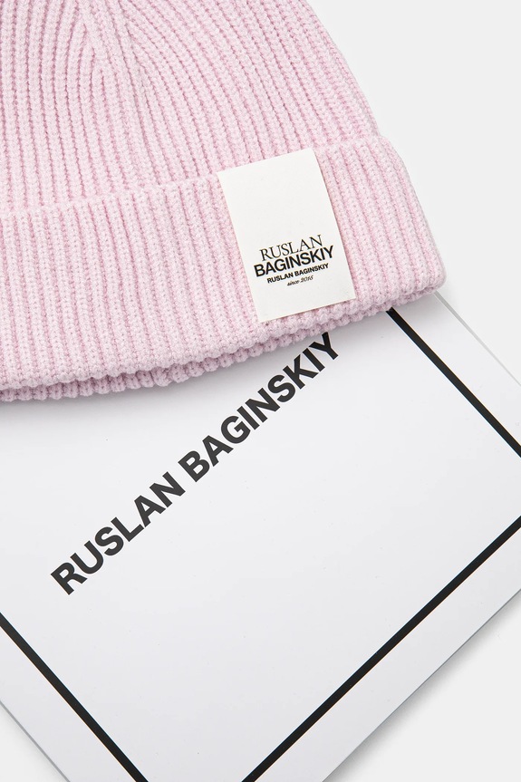 Ruslan Baginskiy sapka gyapjú keverékből rózsaszín BN039.VWNE
