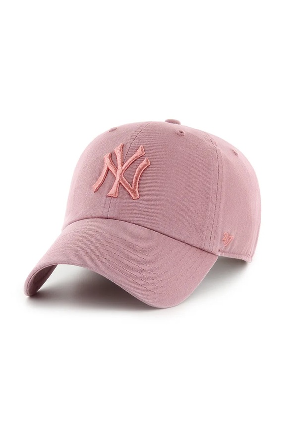 47 brand șapcă de baseball din bumbac MLB New York Yankees bumbac roz B.RGW17GWS.QC