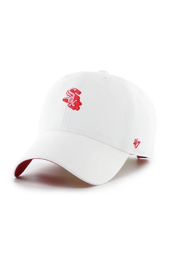 Βαμβακερό καπέλο του μπέιζμπολ 47 brand MLB Chicago White Sox βαμβάκι λευκό B.CHPCU06GWS.WH