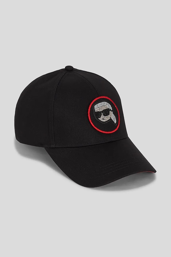 Šiltovka Karl Lagerfeld IKON bavlna čierna A3W33057