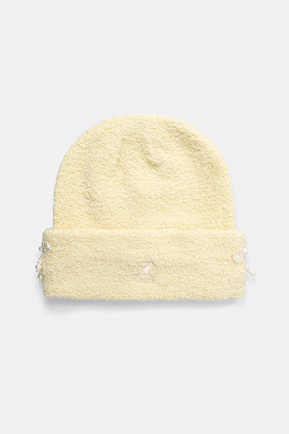 Kangol sapka PEARL BEANIE aplikációval sárga K3794.BC726