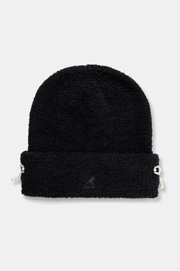 Kangol sapka PEARL BEANIE aplikációval fekete K3794.BK001